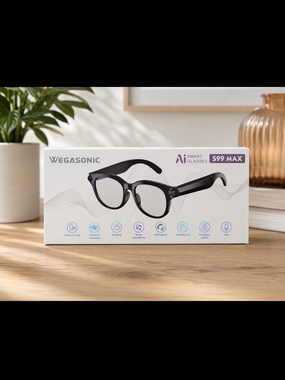 AI Smart Glasses S99 MAX w/ Camera/Video & Voice Assistant NEW SEALED